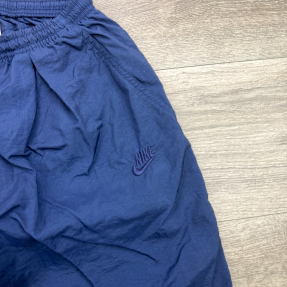Nike Track Pants Mens Medium Blue Baggy Woven Windbreaker Ankle Zip Swoosh Y2K - Picture 3 of 14